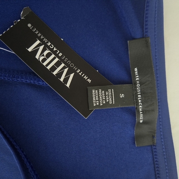 NWT WHBM Blue Woven Long Sleeve Tee Size S - Picture 8 of 10